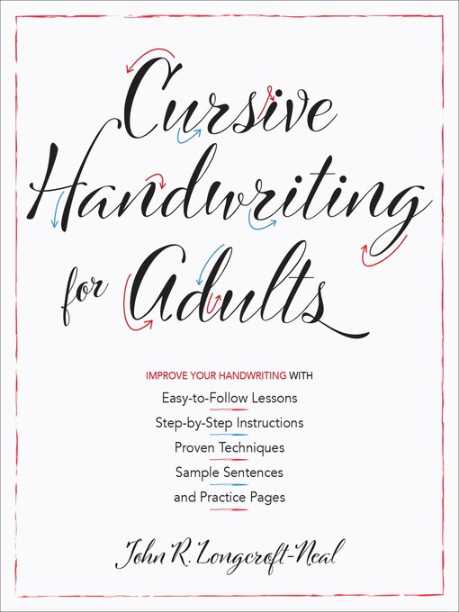 Cover image for Cursive Handwriting for Adults